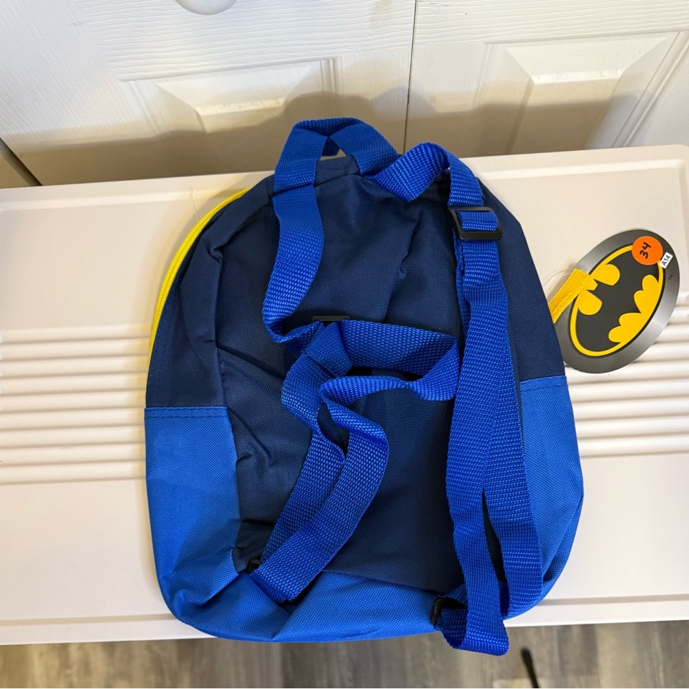 Batman Blue and Yellow Kids Backpack - Picture 3 of 3